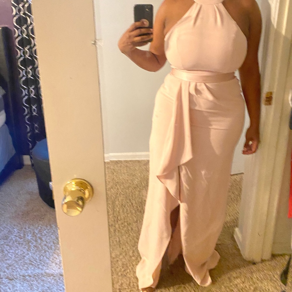 Halter fitted Vera Wang evening gown